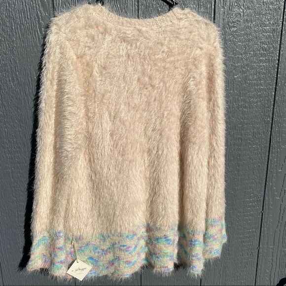 a Shappe Furry Soft Wool Rainbow Sweater XL NWT - Picture 5 of 13